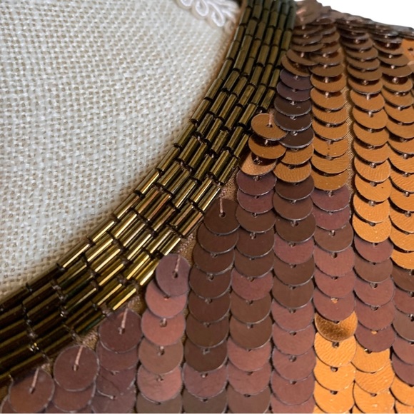 AJ BARI | ✨ VINTAGE ✨ Houndstooth Sequined Cocktail Dress Size 4 - Picture 4 of 14